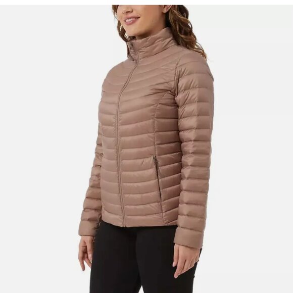 32 Degrees Women's Ultra Light Down Packable Jacket Color Metallic Taupe - Picture 1 of 4